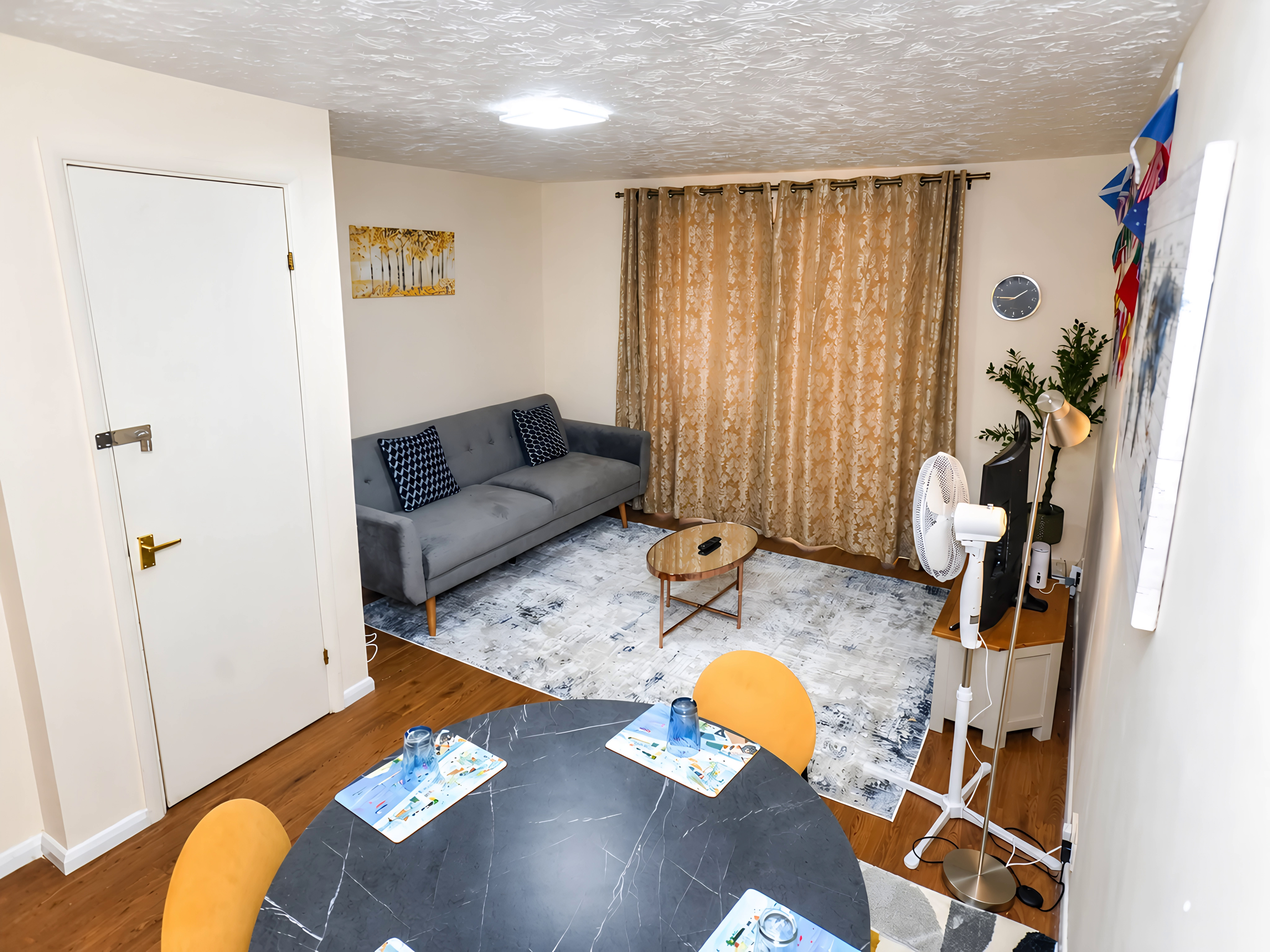 Living and dining room at the Feltham 2-Bedroom Home